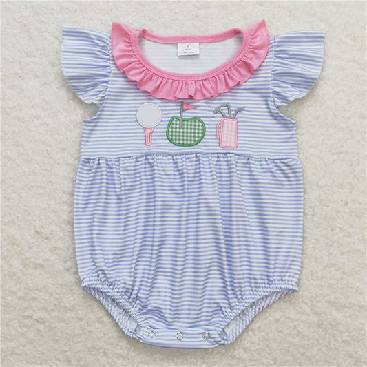 SR1215  RTS NO MOQ Baby Girls Summer Rompers Baby Girls Golf Summer Rompers Clothes Sets