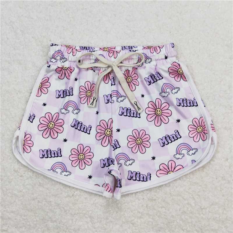 SS0171 Mama and Mini Flowers Rainbow Summer Shorts Bottoms