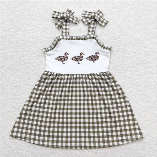 GSD0903  Baby Girls Leopard Duck Sibling Summer Shorts Outfits Clothes Sets