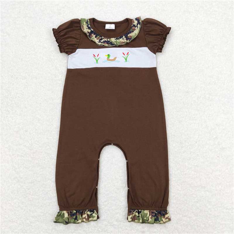 SR1434 Baby Infant Girls I Love Mom Bib Rompers