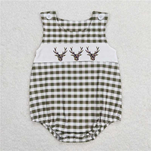 SR1167 Sibling Boys Deers 2pcs Sets Rompers Summer Clothes