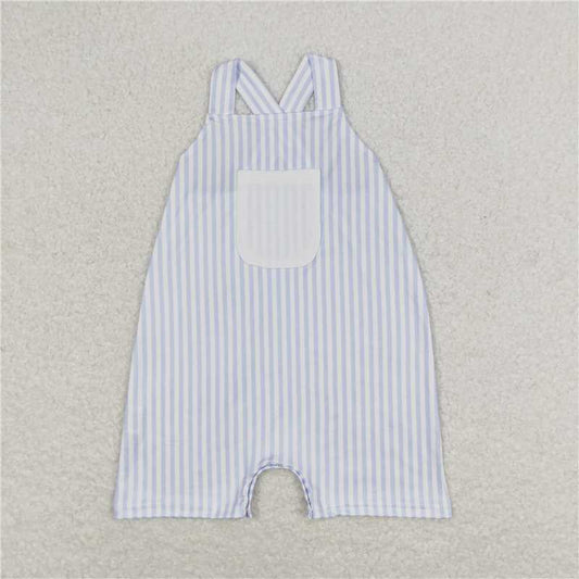 SR1362 Baby Girls Boys Toddler White Stripes Sibling Rompers Clothes Sets