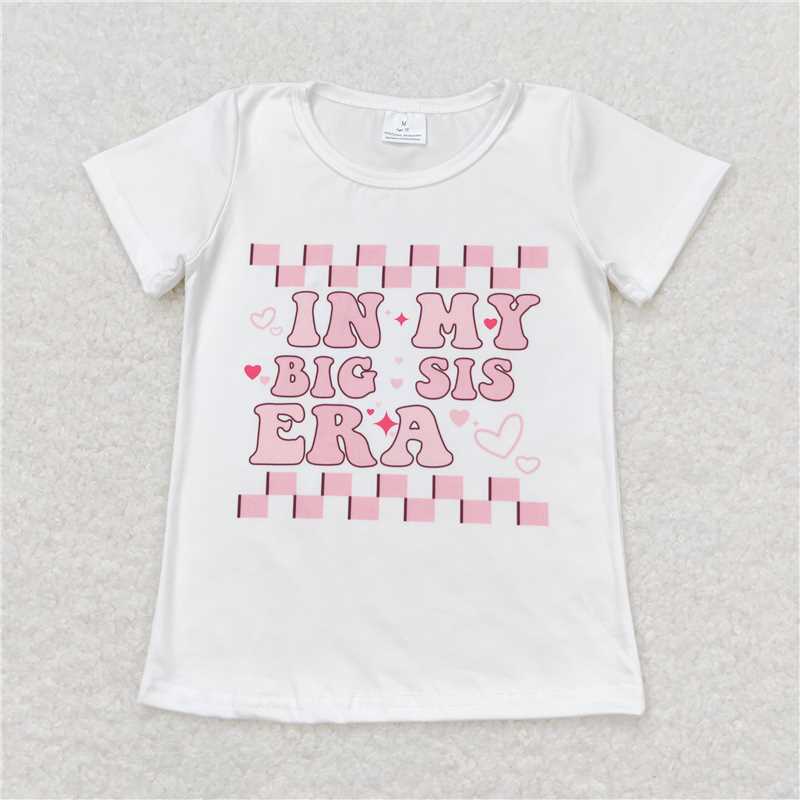 GT0556 RTS NO MOQ Baby Girls Summer Tops Baby Girls Summer Ser Im My Big Sis Era Short Sleeve T-shirt Top