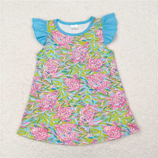 GT0566  Baby Girls Sea Turtle Pearl Tunic Top