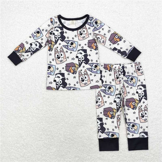 BLP0561Long sleeves dog stars boys Halloween pajamas