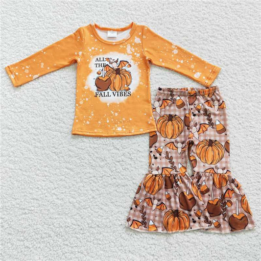 GLP0702All the fall vibes top pants girls clothing set