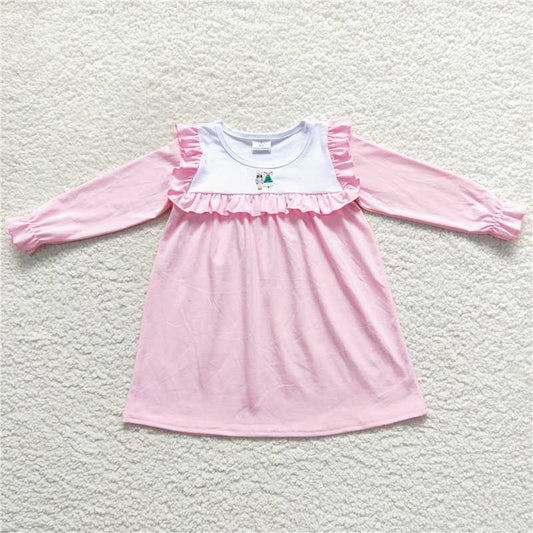 GLD0274   Baby Girls Chrismtas Soldier Knee Length Dresses