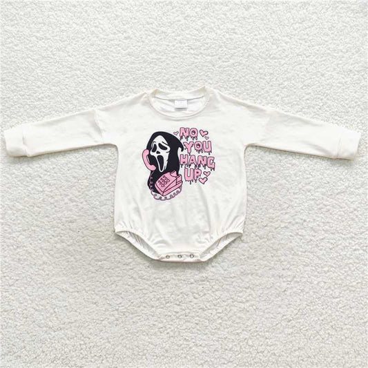 RTS LR0533 Hang up Mask Ghost White Long Sleeve Jumpsuit