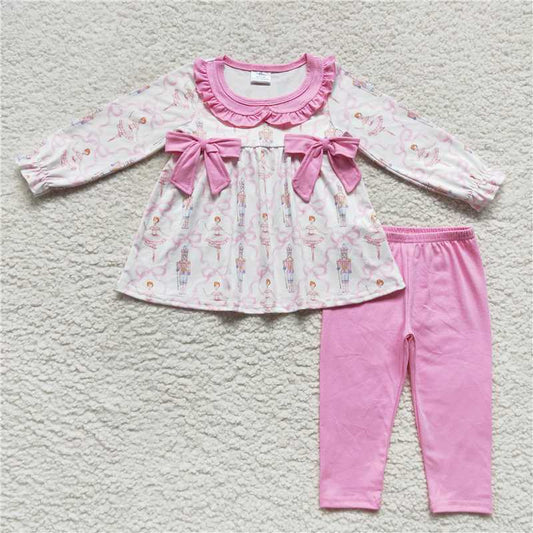 GLP0693Pink ballet tunic leggings girls Christmas clothes