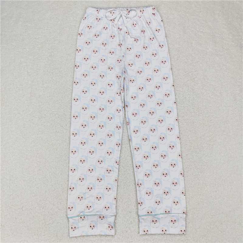 P0268  Adult Men Christmas Santa Blue Color String Pants Pajamas