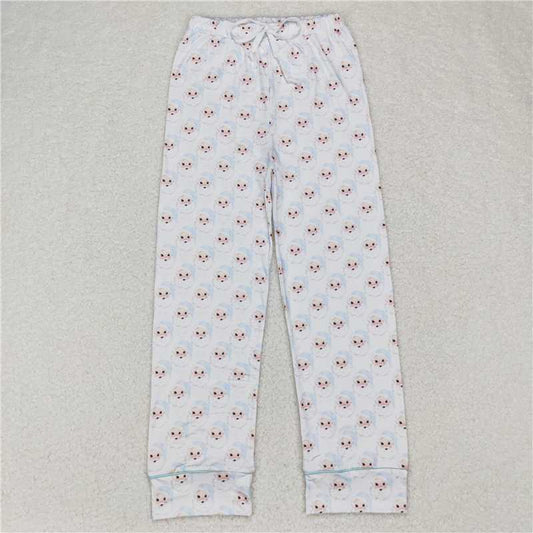 P0268  Adult Men Christmas Santa Blue Color String Pants Pajamas