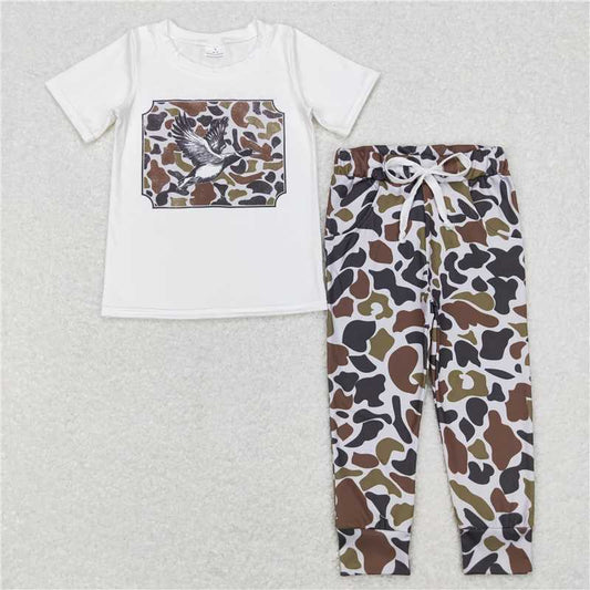 BSPO0199 Baby Boys Camo Duck Shirt Jogger Pants Clothes Sets
