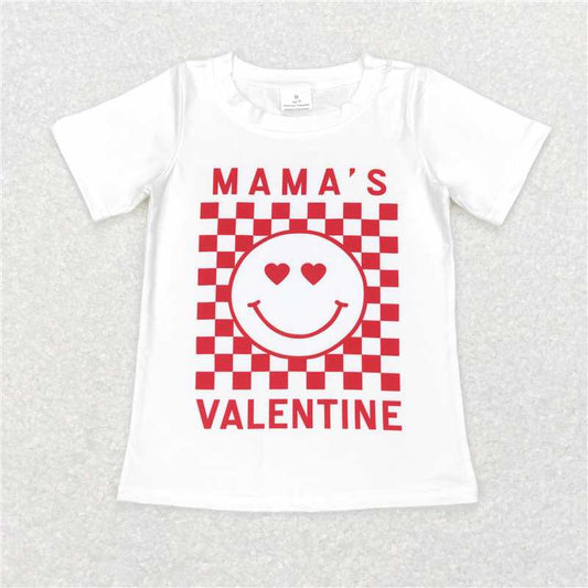 BT0445  Baby Boys Mama's Valentines Short Sleeve Tee Shirts Tops