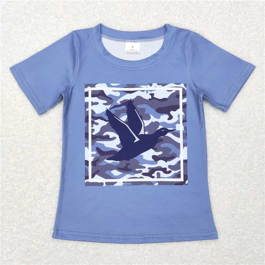 BT0438 Baby Boys Camo Duck Hunting Short Sleeve Shirts Tops