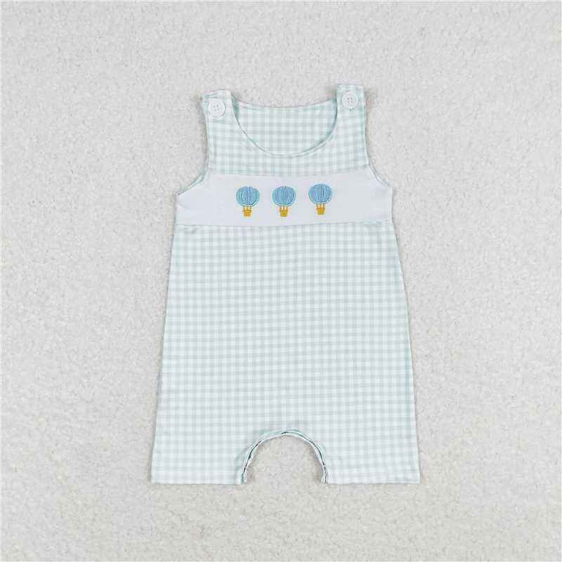 SR1405 Baby Infant Boys Blue Hot Balloons Rompers