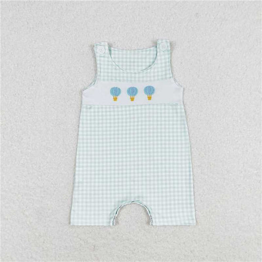 SR1405 Baby Infant Boys Blue Hot Balloons Rompers