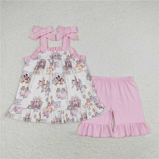 Cute clothes RTS NO MOQ （In stock）GSSO1176 pink sets