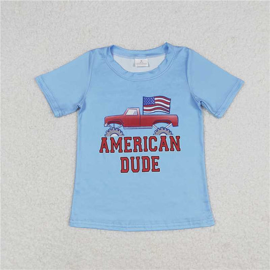 BT0650  Baby Boys American Dude Short Sleeve Tee Shirts Tops