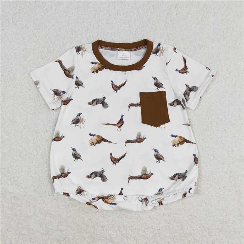 SR1658 Baby Boys Sibling Brother Wild Chicken Rompers Shorts Clothes Sets