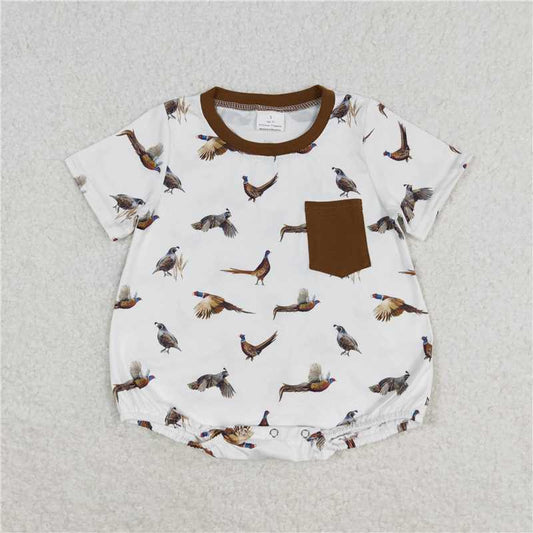 SR1658 Baby Boys Sibling Brother Wild Chicken Rompers Shorts Clothes Sets