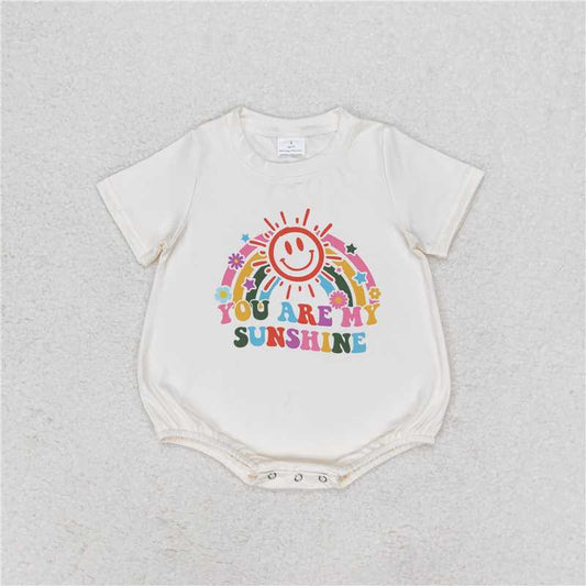 SR1499 Baby Girls You Are My Sunshine Summer Rompers