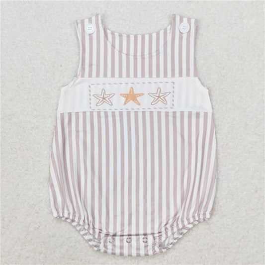 SR1487 Baby Boys Stars Sleeveless Summer Rompers