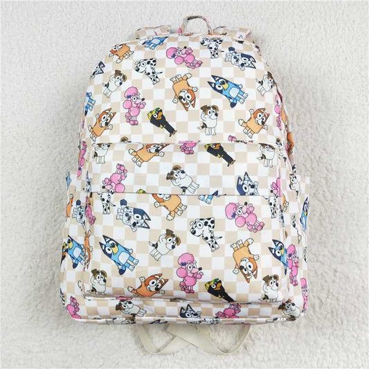 USA Shop (in stock)BA0187  Baby Girls Dogs Checkered Backpack Back Bags