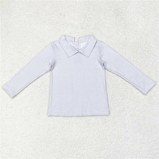 BT0752  	Baby Boys Blue Color Long Sleeve Tee Shirts Tops