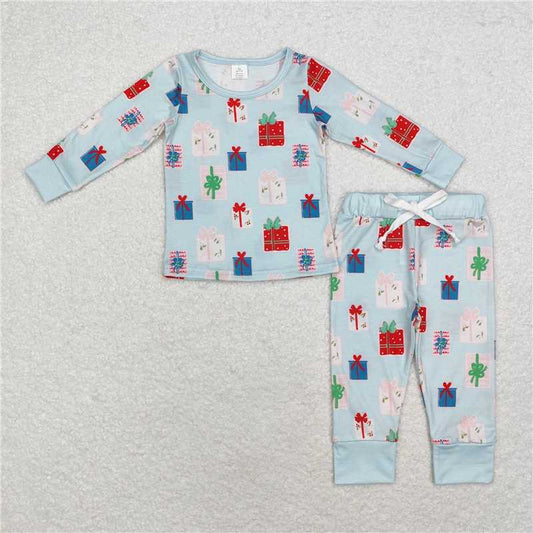 BLP0716Long sleeves Christmas gift children pajamas