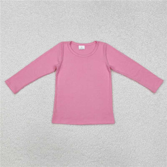 GT0781 Baby Girls Pink Long Sleeve Tee Shirts Tops