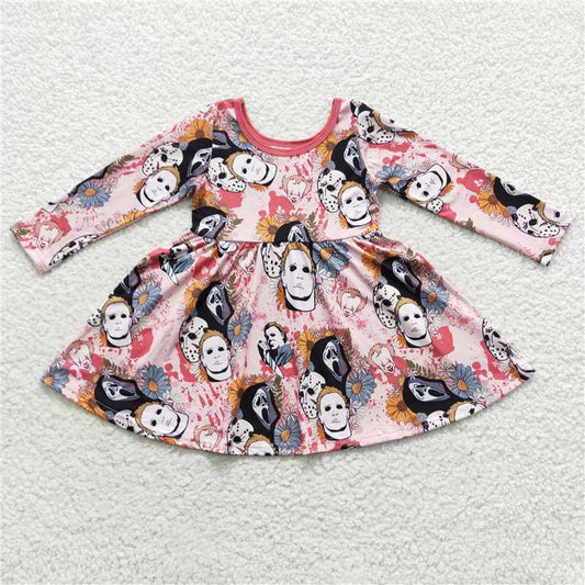 GLD0346 Baby Girls Halloween Horrible Friends Twirl Dresses