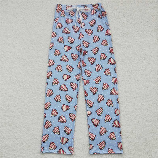 P0260  Adult Men Christmas Tree Cake Pants Pajamas