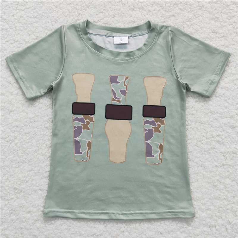 BT0374 Baby Boys Short Sleeve Duck Call Shirts Tops