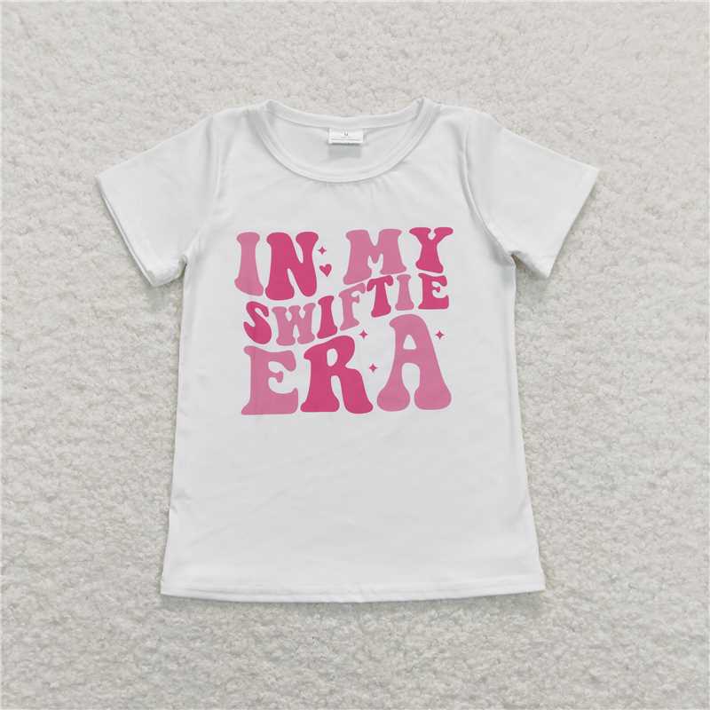 GT0437  Short sleeves white singer girls shirt