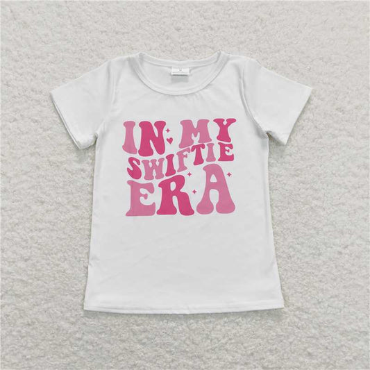 GT0437  Short sleeves white singer girls shirt