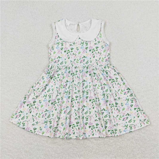 GSD0885   Sleeveless floral baby girls summer dress