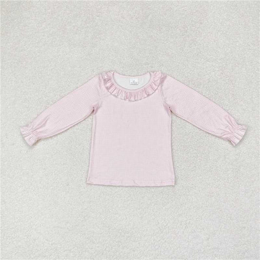GT0626  Baby Girls Pink Color Long Sleeve Tee Shirts Tops
