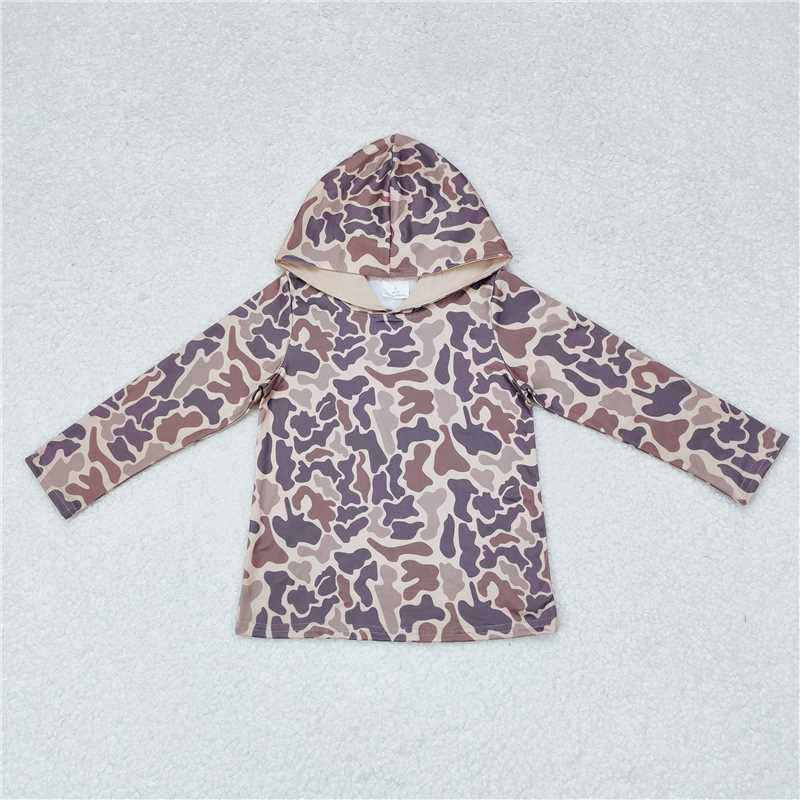 USA Shop (in stock)BT0739 Camouflage light brown hooded long-sleeved top