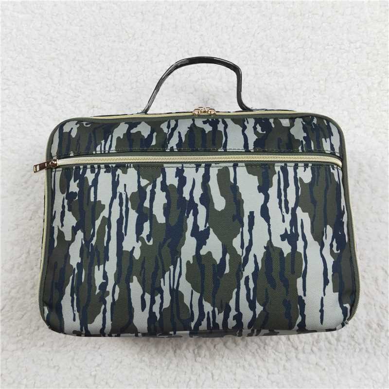 BA0228  Kids Green Camo Backpacks Lunch Boxes Sibling Bags