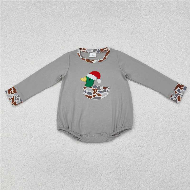 RTS LR1683 Embroidered Santa hat camouflage duck long-sleeved jumpsuit