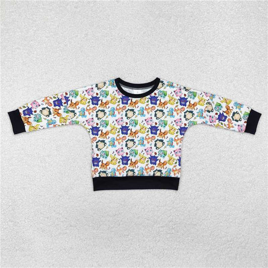 BT1053  Baby Boys Cartoon Cats Long Sleeve Tee Shirts Tops