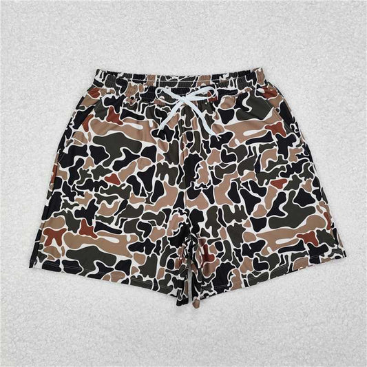 SS0478  Daddy and Me Baby Boys Duck Brown Camouflage Trunks Bottoms Swimsuits