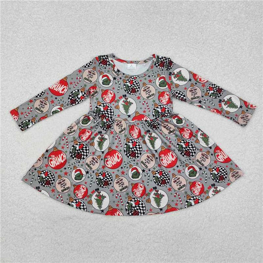 GLD0905  Baby Girls Christmas Disco Knee Length Dresses