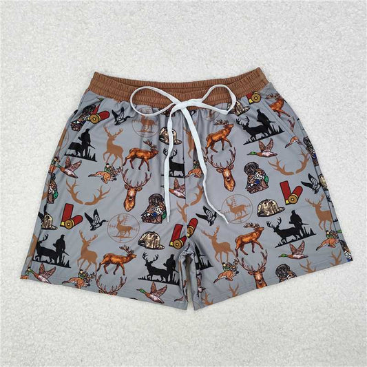 S0470  Duck deer dog summer adult men swim trunks