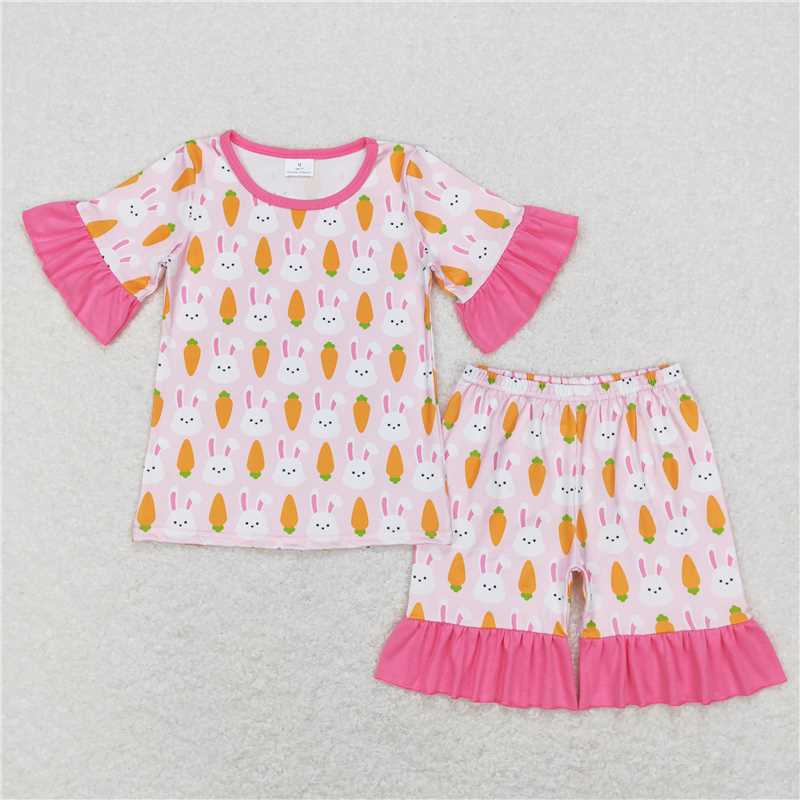 BSSO0105 Baby Boys Rabbit Easter Pajamas Shorts Sets