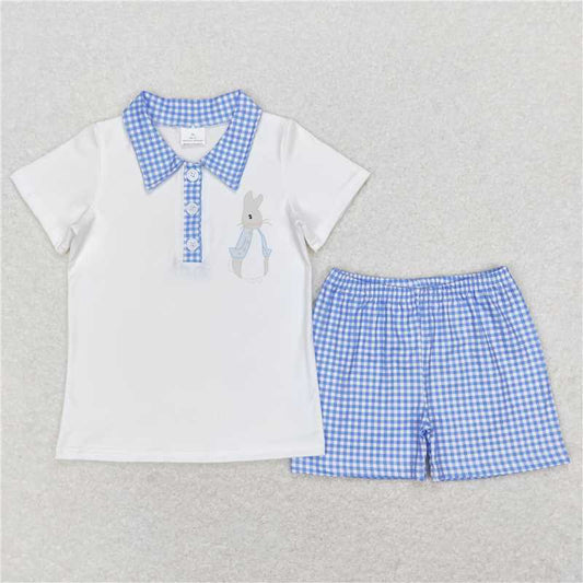 BSSO0415 Baby Boys Bunny Easter Pullover Tee Shirts Tops Shorts Clothes Sets