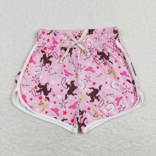 SS0130 Adult Women Rodeo Pink Western Summer Shorts