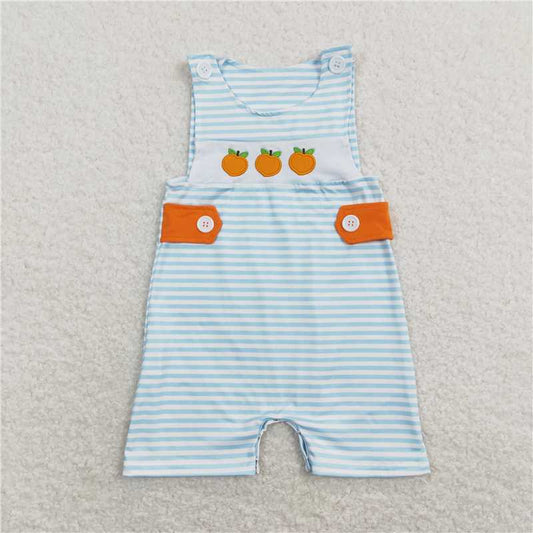 SR0738 Baby Infant Boys Peach Fruit Sleeveless Rompers