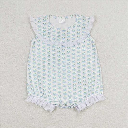 SR1435  Baby Girls Boys Crabs Sibling Summer Clothes Sets