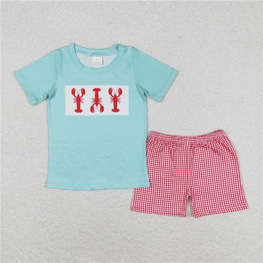 BSSO0597 Baby Boys Crawfish Short Sleeve Tee Shirt Shorts Clothes Sets